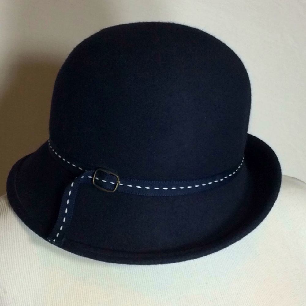 100% Wool Navy Bucket Hat